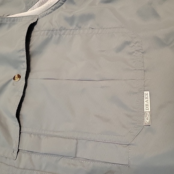 Drake Waterfowl Shirt  Mens Med Gray Wingshooter Performance Long‎ Sleeve Vented - Picture 5 of 9